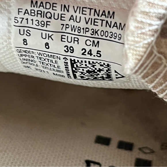 CONVERSE Shoreline Snakeskin Women’s Size 8 Slip-On Shoes - Picture 6 of 6